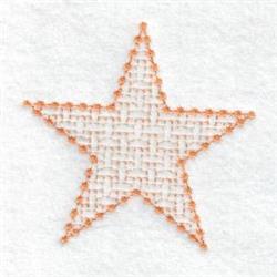 Star shape with a delicate peach outline on a clean white background, showcasing minimalist design aesthetics.