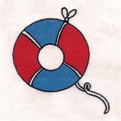 Summer Floatie - 4x4 floatie detailed embroidery design for decorative pillow covers