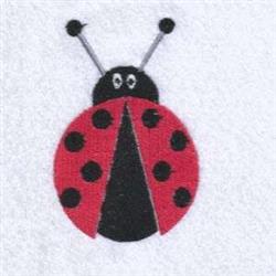 Summertime Ladybug - 5x7 ladybug beginner-friendly embroidery design for decorative pillow covers