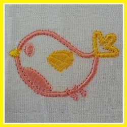 Outline Bird Embroidery Design | EmbroideryDesigns.com