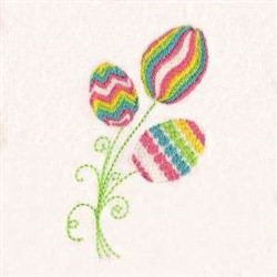 Easter Egg Flowers Embroidery Design | EmbroideryDesigns.com