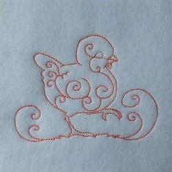 Redwork Chick Embroidery Design | EmbroideryDesigns.com