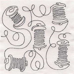 Sewing Thread Line Art Embroidery Design | EmbroideryDesigns.com