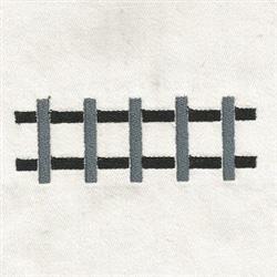 track beginner-friendly machine embroidery - Train Tracks for kitchen tea towels