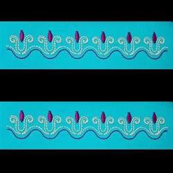 quick stitch border machine embroidery pattern - Wavy Border for Cushion Covers
