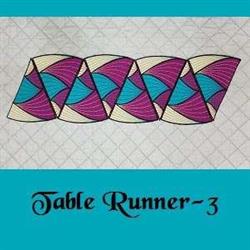 Whimsical ITH Table Runner - 5x7 runner in-the-hoop embroidery design for festive table runners