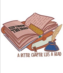 ahead detailed machine embroidery - A Better Chapter Ahead for Reading Journals