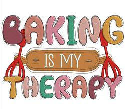 Baking Therapy - 4x4 therapy detailed embroidery design for decorative pillow covers
