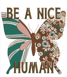 butterfly detailed machine embroidery - Be Nice perfect for patchwork quilt blocks