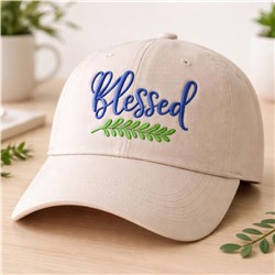 Blessed - 4x4 leaf beginner-friendly embroidery design for decorative pillow covers
