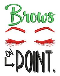 point beginner-friendly machine embroidery - Brows On Point for cute baby onesies