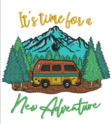 Time For A New Adventure Embroidery Design | EmbroideryDesigns.com