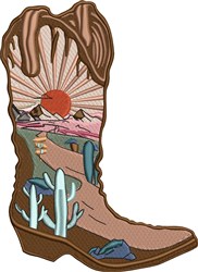 boot detailed machine digital embroidery - Desert Boot perfect for Throw Pillows