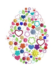 detailed easter Easter eggs machine embroidery pattern - Easter Egg for decorative pillow covers