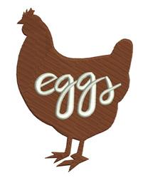 Eggs - 4x4 bird beginner-friendly machine embroidery design for kitchen tea towels