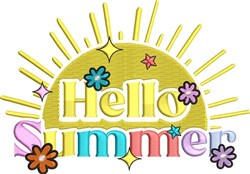sunflower detailed machine embroidery - Hello Summer perfect for Picnic Blankets