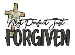 beginner-friendly cross machine embroidery pattern - Just Forgiven for decorative pillow covers