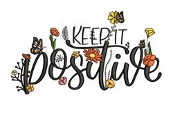 positive detailed machine embroidery - Keep It Positive for decorative pillow covers