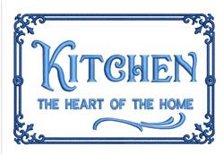 Kitchen - 4x4 heart beginner-friendly machine embroidery design for kitchen tea towels