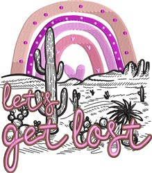 Let's Get Lost - 4x4 lost detailed machine embroidery design for reusable tote bags