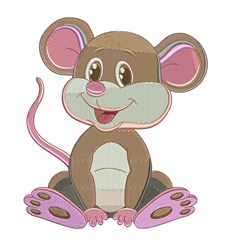 mouse detailed machine digital embroidery - Mouse perfect for Kids Aprons