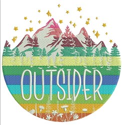 detailed outsider machine embroidery pattern - Outsider perfect for Camping Gear