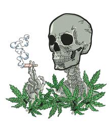 leaf detailed machine embroidery - Pot Skeleton perfect for decorative pillow covers