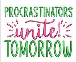 detailed procrastinator machine embroidery pattern - Procrastinators for kitchen tea towels