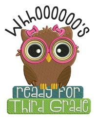 detailed owl machine embroidery pattern - Ready For Third Grade for reusable tote bags