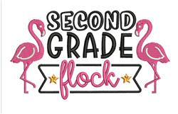 Second Grade Flock - 4x4 bird beginner-friendly embroidery design for Classroom Decorations