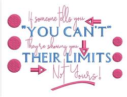 Their Limits - 4x4 limit beginner-friendly machine embroidery design for Wall Art