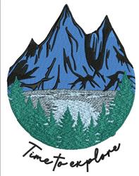 tree detailed machine embroidery - Time To Explore perfect for reusable tote bags