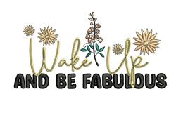 Wake Up - 4x4 wake detailed machine embroidery design perfect for reusable tote bags