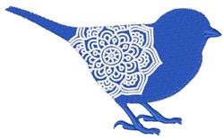bird detailed machine digital embroidery - Bird Mandala perfect for kitchen tea towels