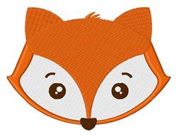 Cartoon fox head with vibrant orange and white colors, large round eyes, and a friendly expression.