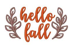 leaf beginner-friendly machine embroidery - Hello Fall perfect for kitchen tea towels