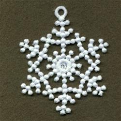 beginner-friendly christmas snowflake FSL lace machine embroidery pattern - Dotted Snowflake for Outdoor Spaces