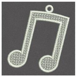 FSL Eighth Notes - 4x4 note beginner-friendly embroidery design for decorative pillow covers