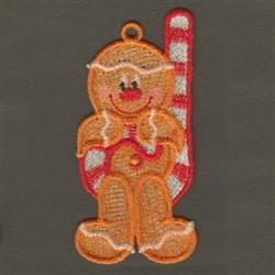 gingerbread man detailed machine embroidery - FSL Gingerbread for Holiday Decorations