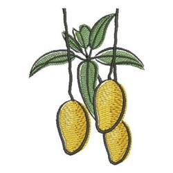 beginner-friendly leaf machine embroidery pattern - Melons for patchwork quilt blocks