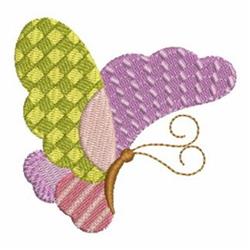 beginner-friendly butterfly machine embroidery pattern - Patchwork Butterfly for Outdoor Art