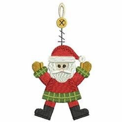 Santa Claus beginner-friendly machine embroidery - Patchwork Santa for reusable tote bags