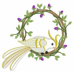 Pretty Bird - 4x4 bird detailed machine embroidery design perfect for cute baby onesies