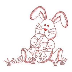 bunny rabbit redwork machine embroidery - Redwork Easter Bunny for Decorative Items