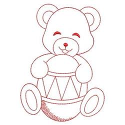 bear redwork machine digital embroidery - Redwork Easter perfect for Toy Bags
