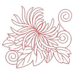 beginner-friendly flower redwork machine embroidery pattern - Redwork Flower for Tablecloths