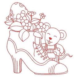 easter redwork machine embroidery - Redwork Mouse Easter for patchwork quilt blocks