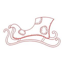 sled redwork machine embroidery - Redwork Patchwork Sled perfect for Refined Pillows