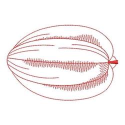 Redwork stylized shell with a fluid red outline, showcasing minimalistic design and elegant curves.