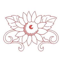 sunflower redwork machine embroidery - Redwork Sunflower perfect for kitchen aprons